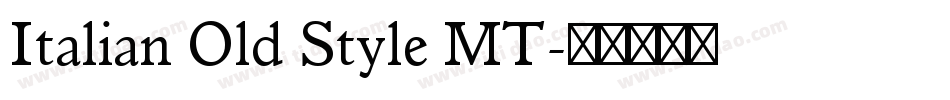 Italian Old Style MT字体转换